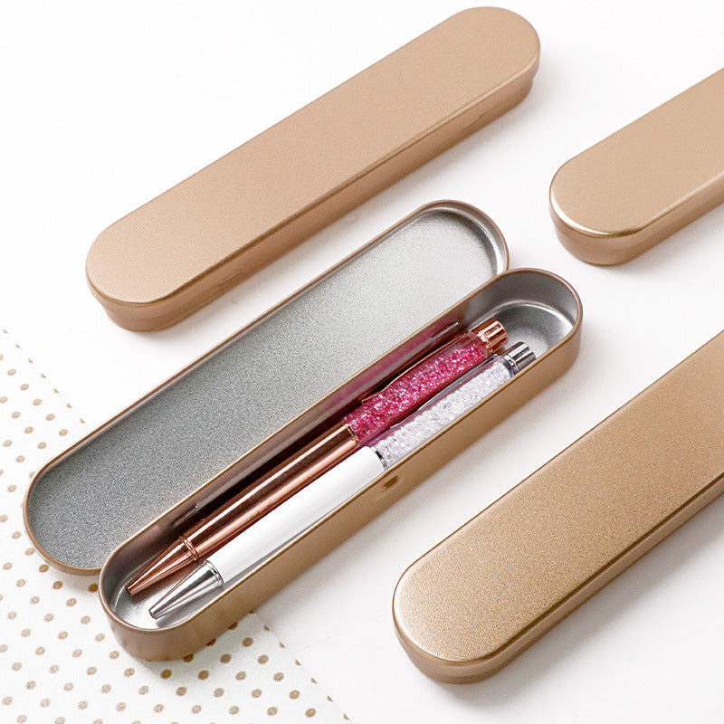 Wholesale Golden Tinplate Pencil Case Tinplate Pencil Case